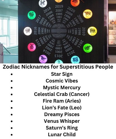Zodiac Nicknames for Superstitious People
