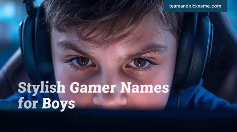 Stylish Gamer Names for Boys
